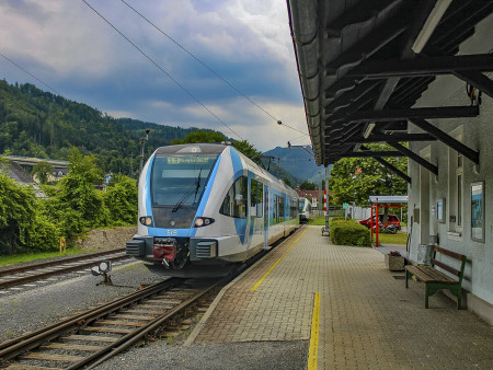 Angekommen mit der Lokalbahn in Übelbach (Foto: Armin Ademovic 2023)